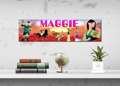 Mulan - Personalized Poster with Your Name, Birthday Banner, Custom Wall Décor, Wall Art - image1